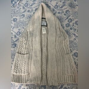 Aeropostale Women's Cream Cable Knit Cardigan